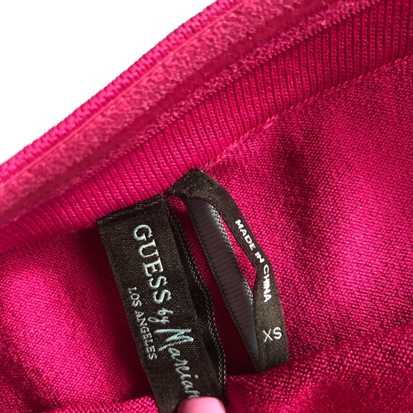 Hot Pink Body Con Strapless Dress - Picture 4 of 6